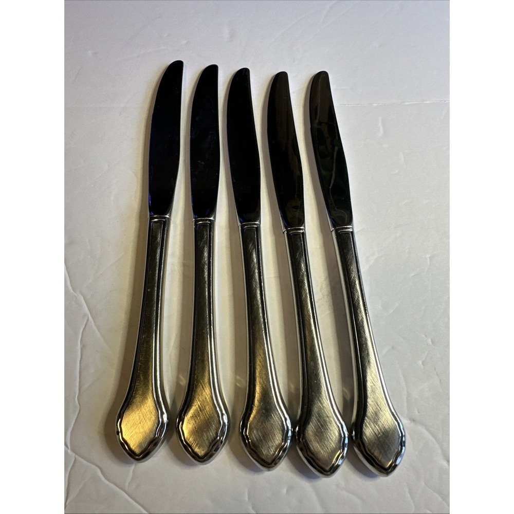 Oneida Stainless Steel SUMMER MIST /‎ AUTUMN GLOW Lot of 5 Dinner Knives